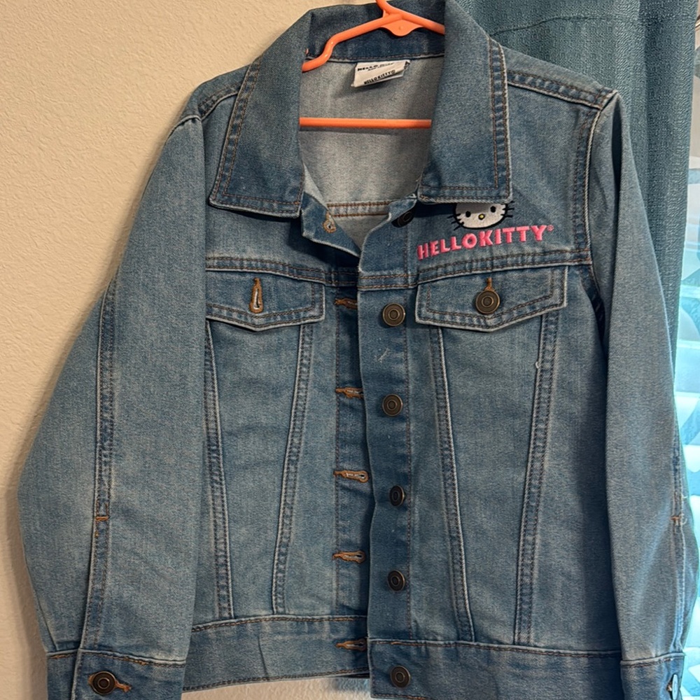 Hello Kitty Blue Denim Jacket with Pink Accents